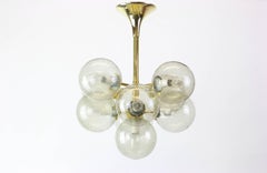 Atomic Brass Chandelier by Max Bill for Temde, Switzerland, 1960s