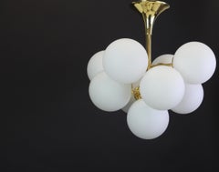 Atomic Brass Chandelier, Switzerland, 1960s