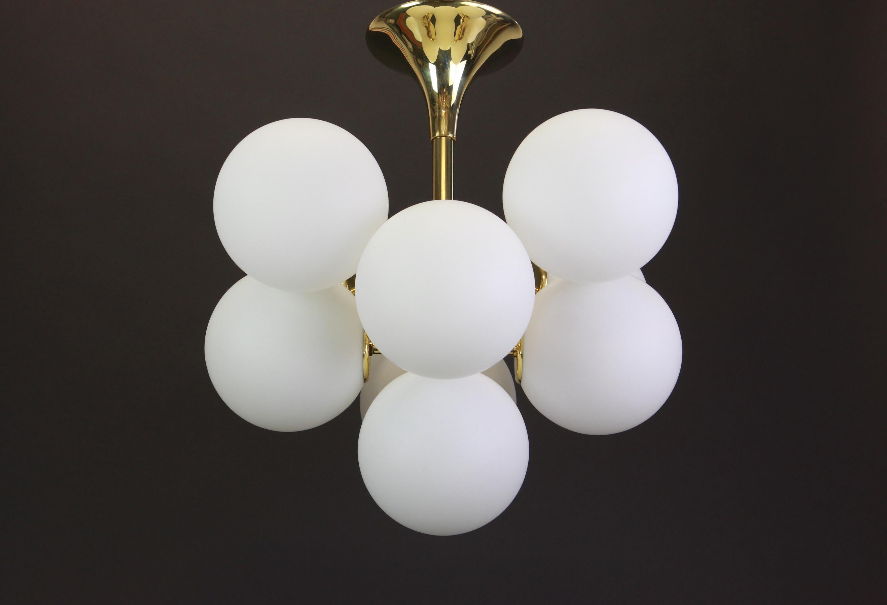 Lampadario atomico in ottone, Svizzera, anni '60 in vendita 1