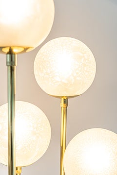 Atomic-Stehlampe aus Messing von Kaiser, Deutschland, 1960er Jahre