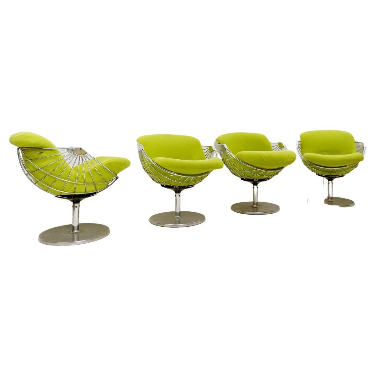 "Atomic" Chairs by Rudi Verelst for Novalux Belgium, Set of 4