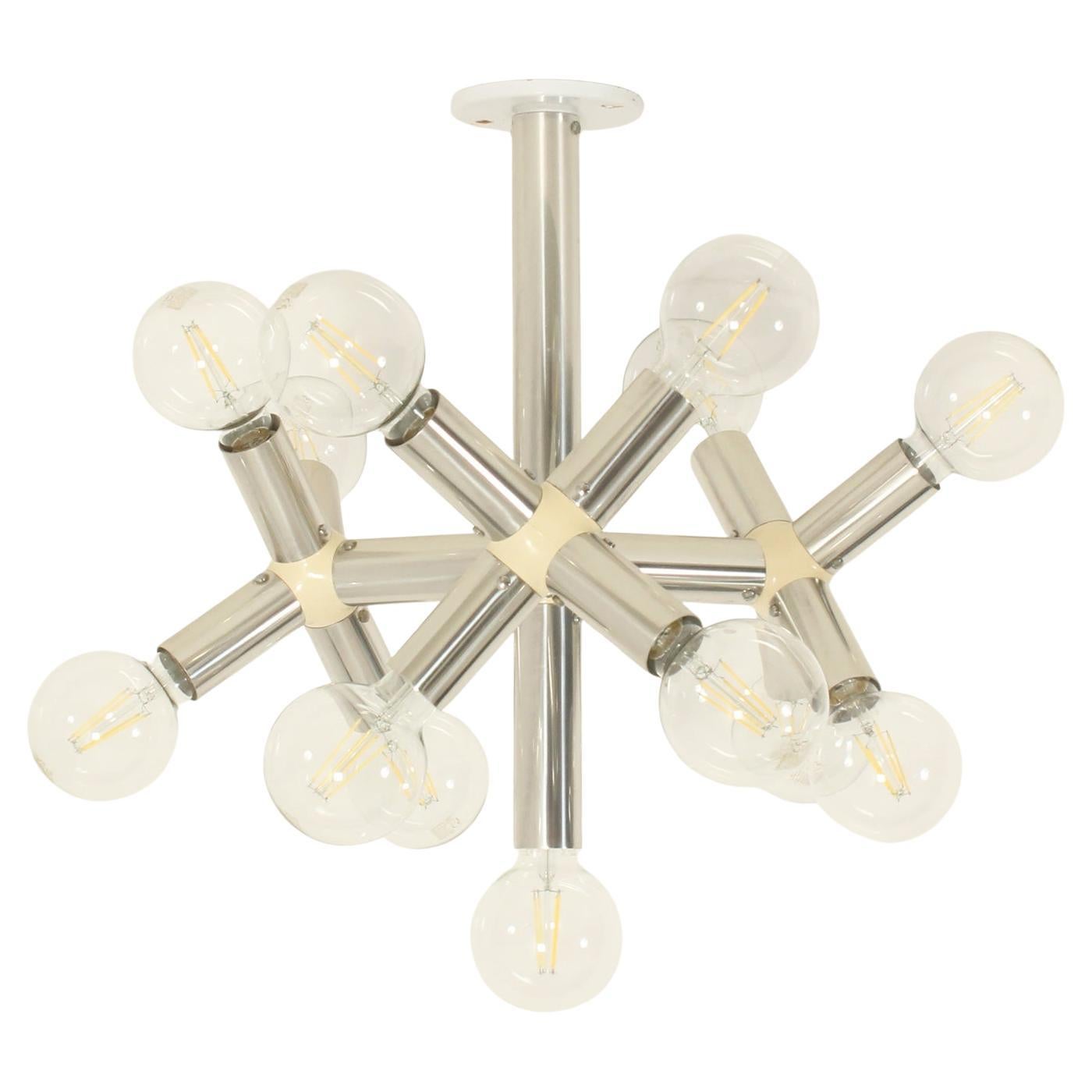 Atomic Chandelier by Trix and Robert Haussmann for Swiss Lamps International