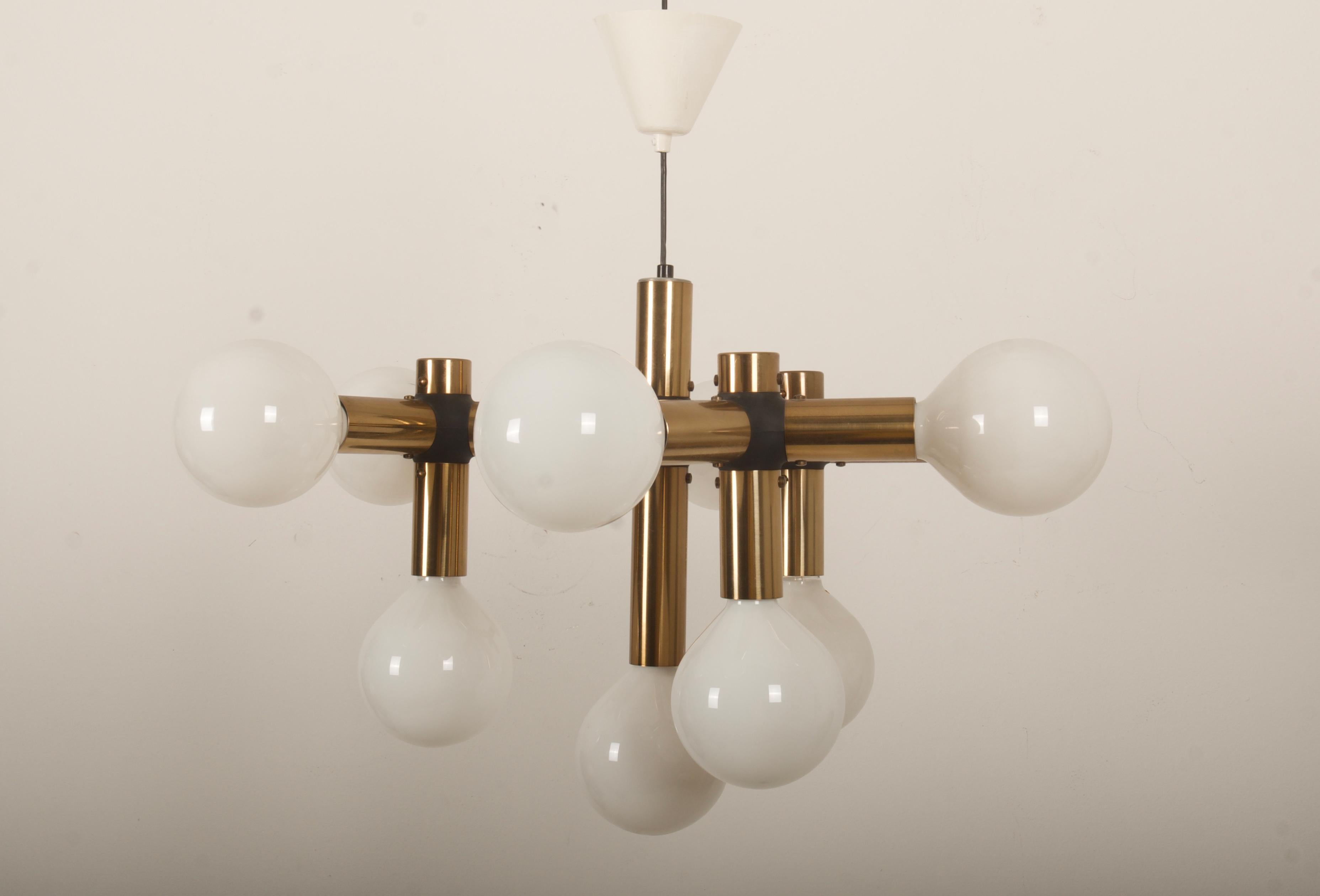 Atomic Chnadelier by Trix & Robert Haussmann For Swiss Lamp International In Good Condition For Sale In Vienna, AT