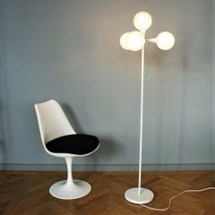 Atomic Floor Lamp with Murano Crackle Glass Globes, 1970s, Italy