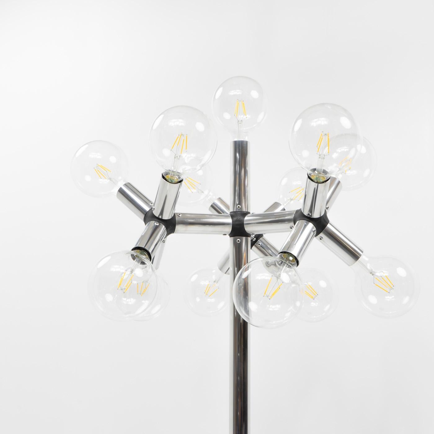 Mid-Century Modern Atomic Floorlamp by Haussmann for Swisslamps International, 1980s For Sale