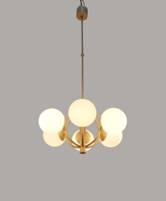 Gorgeous 1970s Mid-Century Modernist Chandelier by Kaiser Leuchten