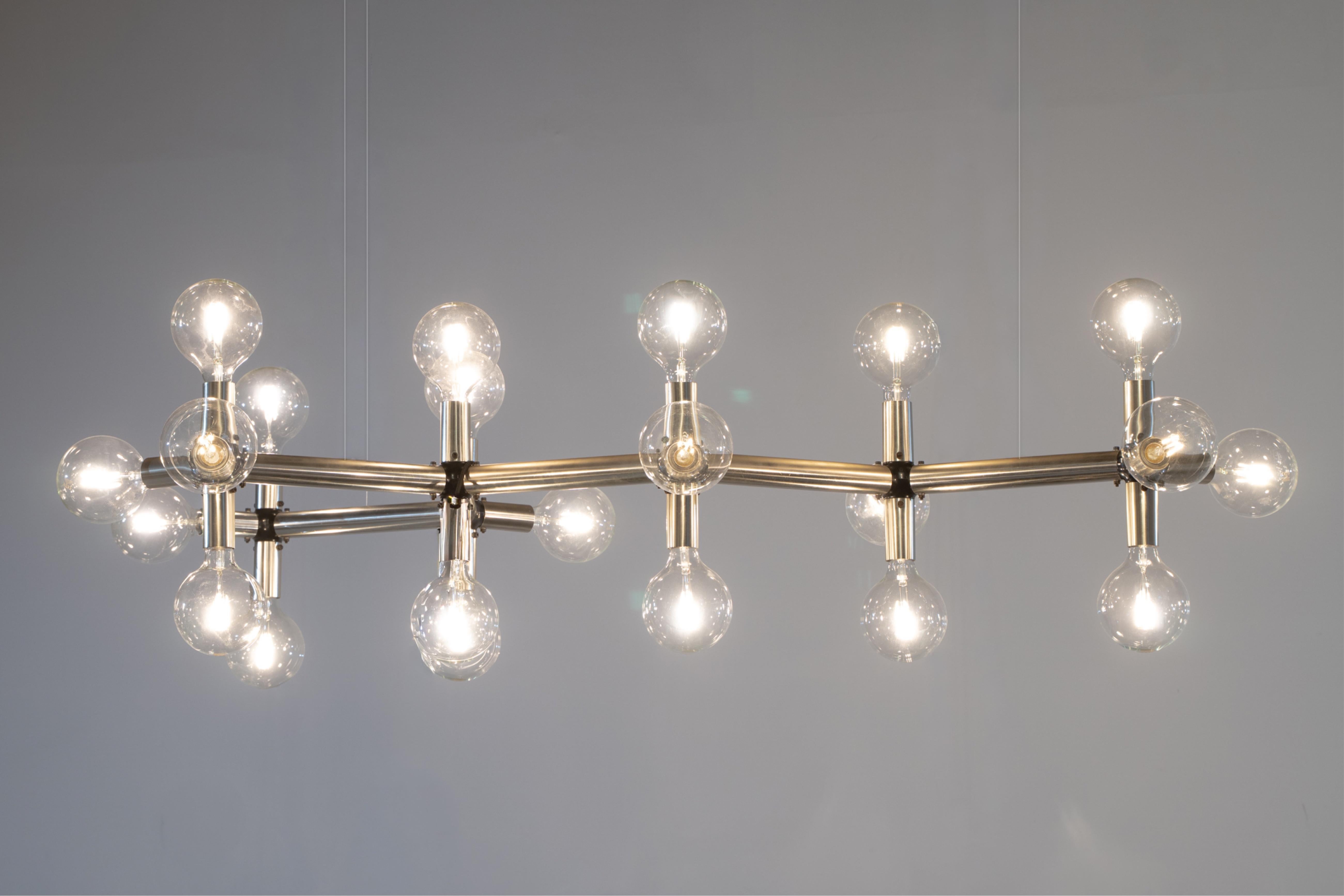 Lámpara Atómica Escultura de Techo Trix & Robert Haussmann Lámpara Sputnik Design Alemán en venta
