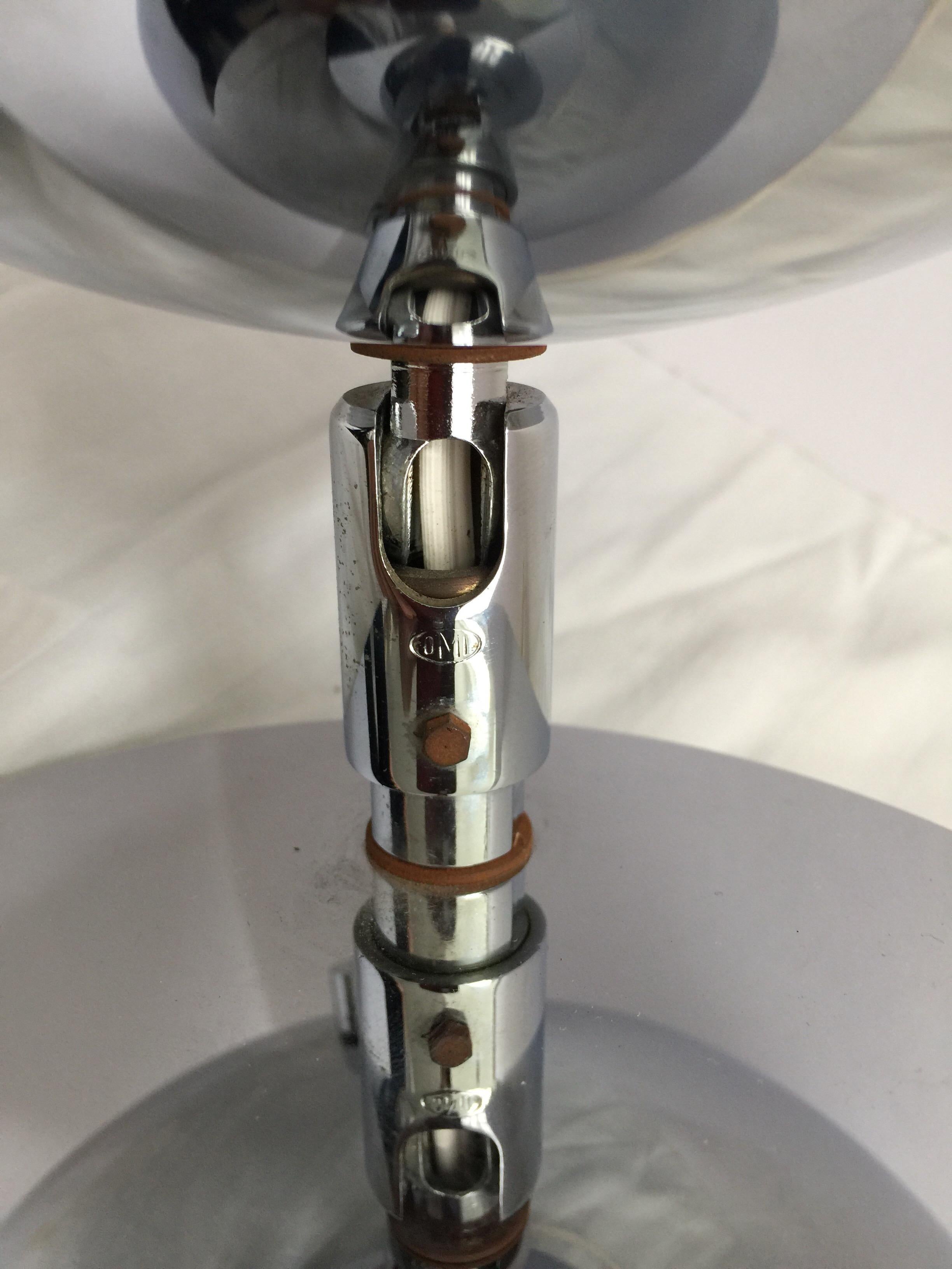 Atomic Mid-Century Modern Articulating Eyeball Spot Lamps by OMI Koch & Lowy 2