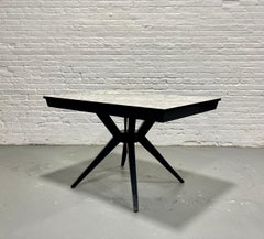 ATOMIC Mid Century Modern Ebonized DINING TABLE, c. 1950's