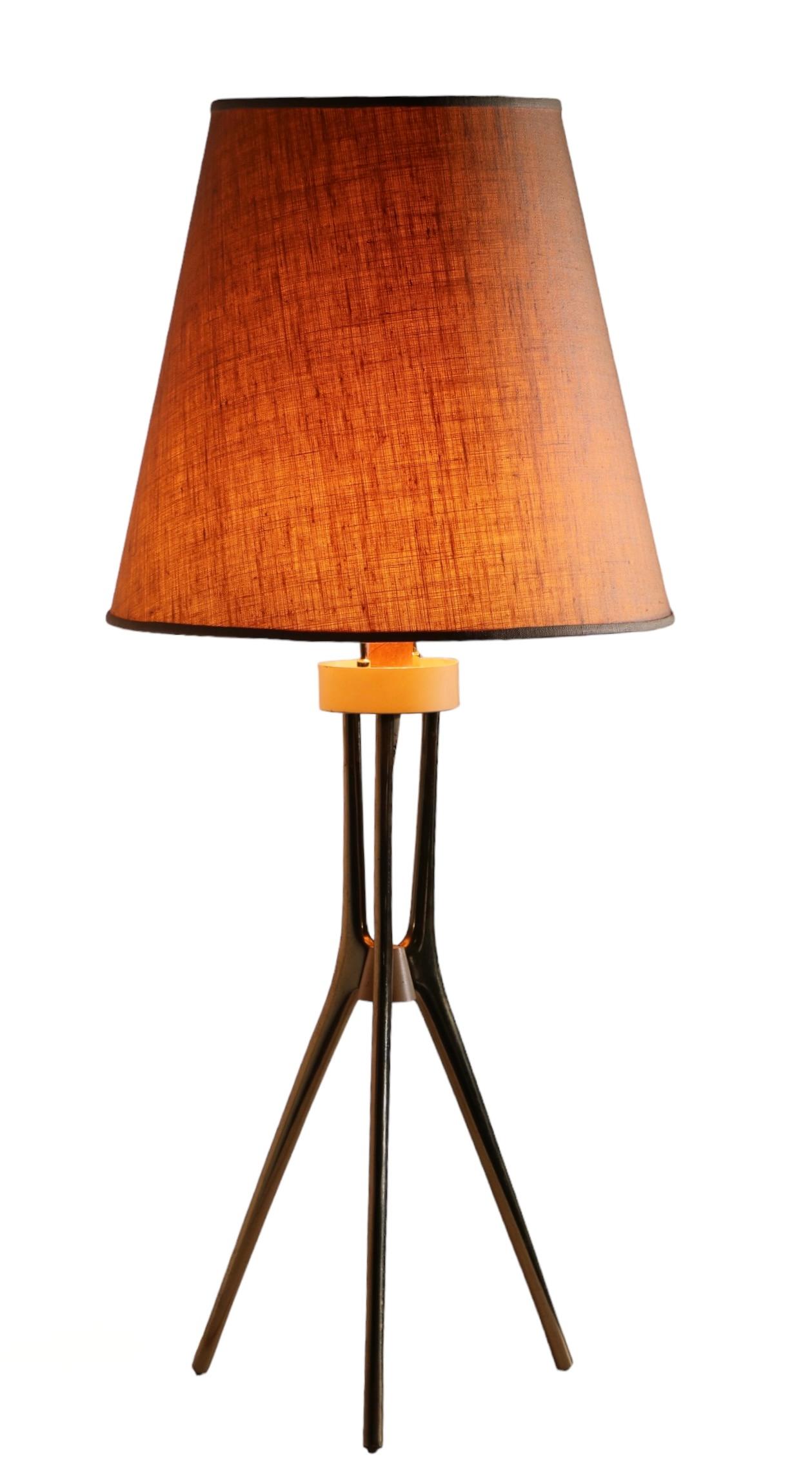 Atomic Mid Century Table Lamp by Lightolier att. to Thurston c. 1950/ 60's For Sale 11