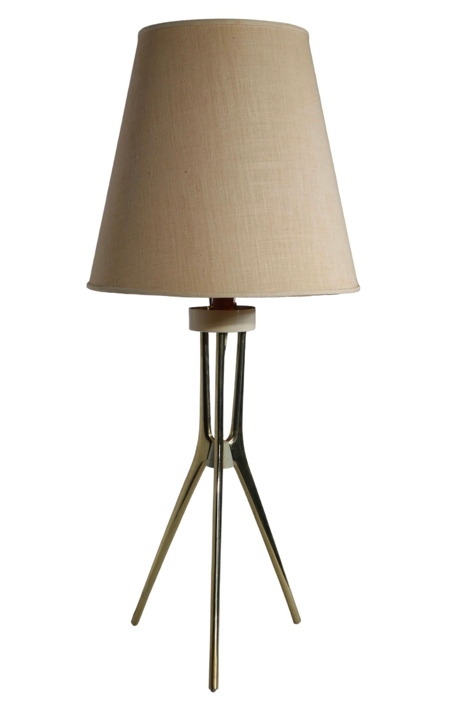 American Atomic Mid Century Table Lamp by Lightolier att. to Thurston c. 1950/ 60's For Sale