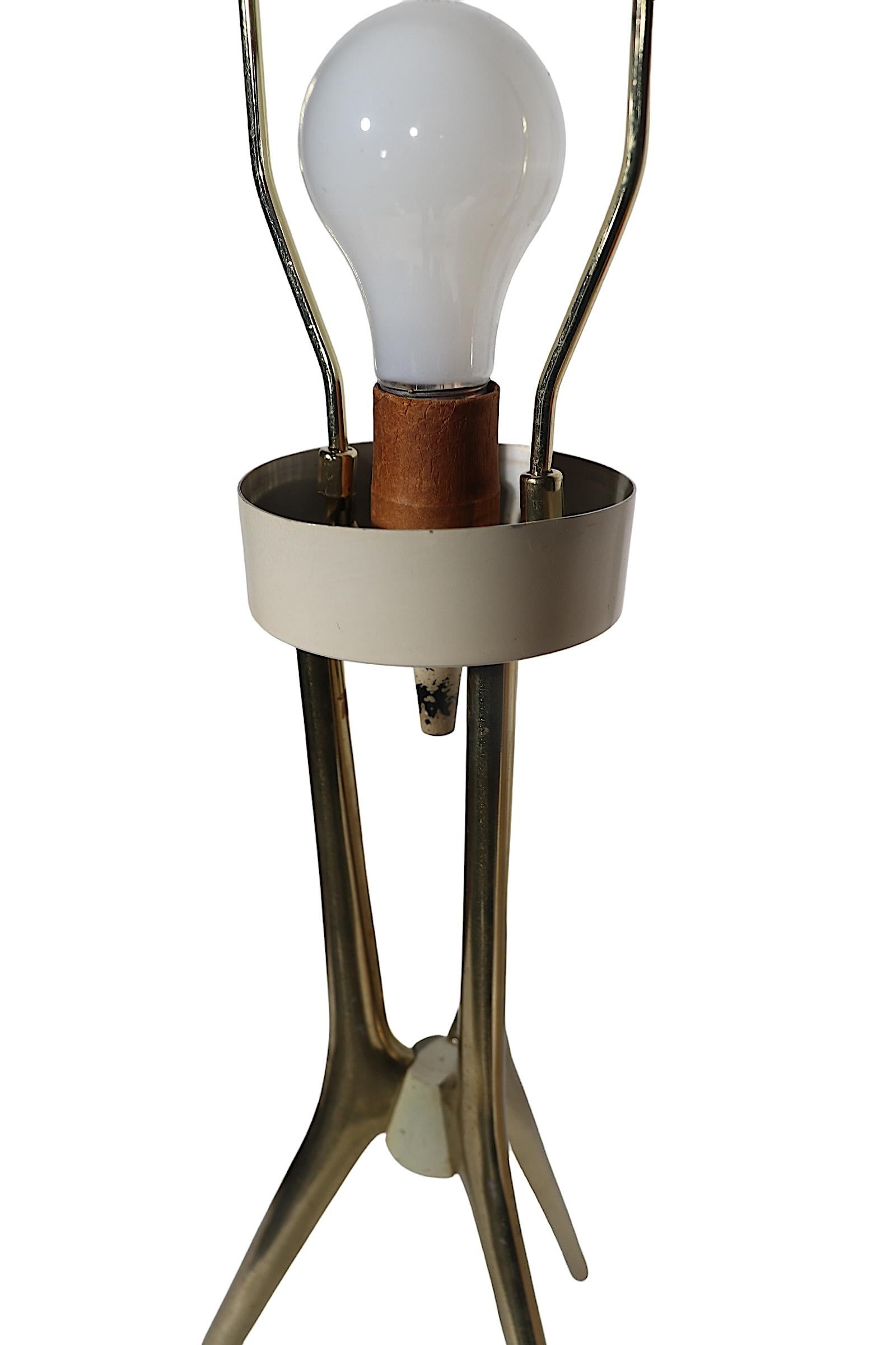 Lampe de table atomique mi-siècle par Lightolier att. à Thurston vers les années 1950/60 en vente 2