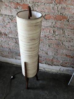 Atomic Midcentury Teak Tripod Floor Lamp, 1960s