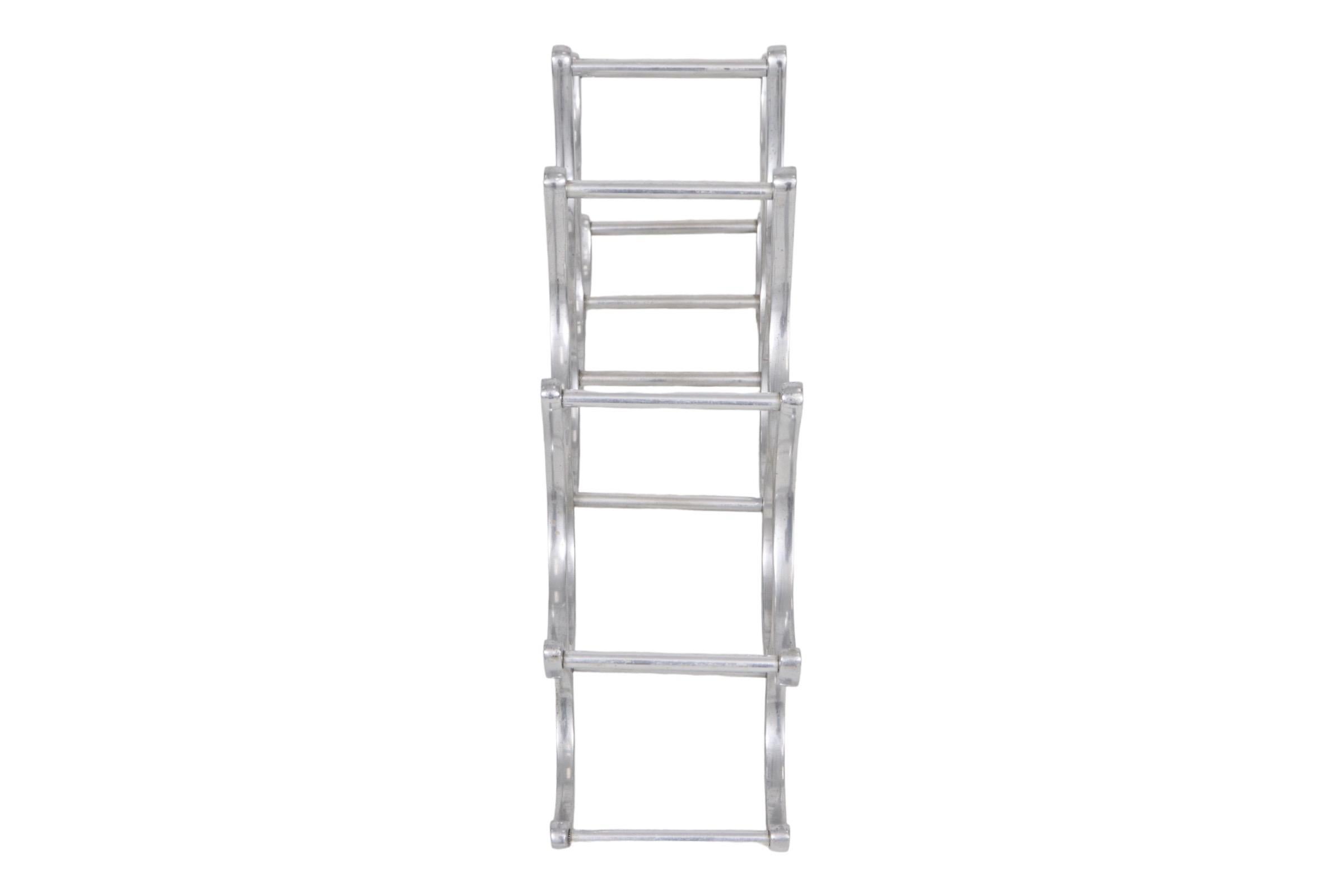 Aluminum Atomic Nine Bottle Wine Rack