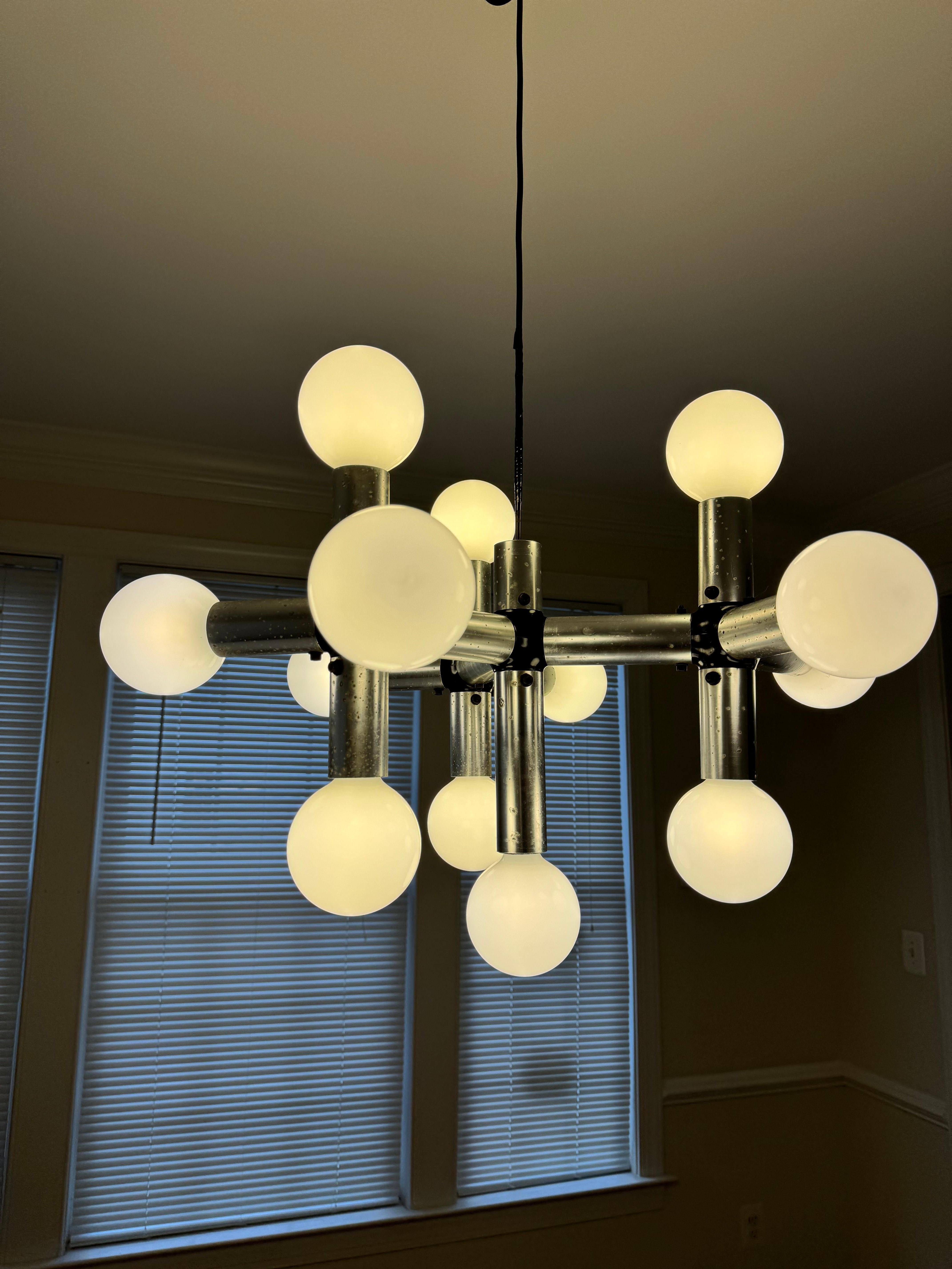 Mid-Century Modern Atomic Pendant Lamp by Trix & Robert Haussmann for Swiss Lamp International For Sale