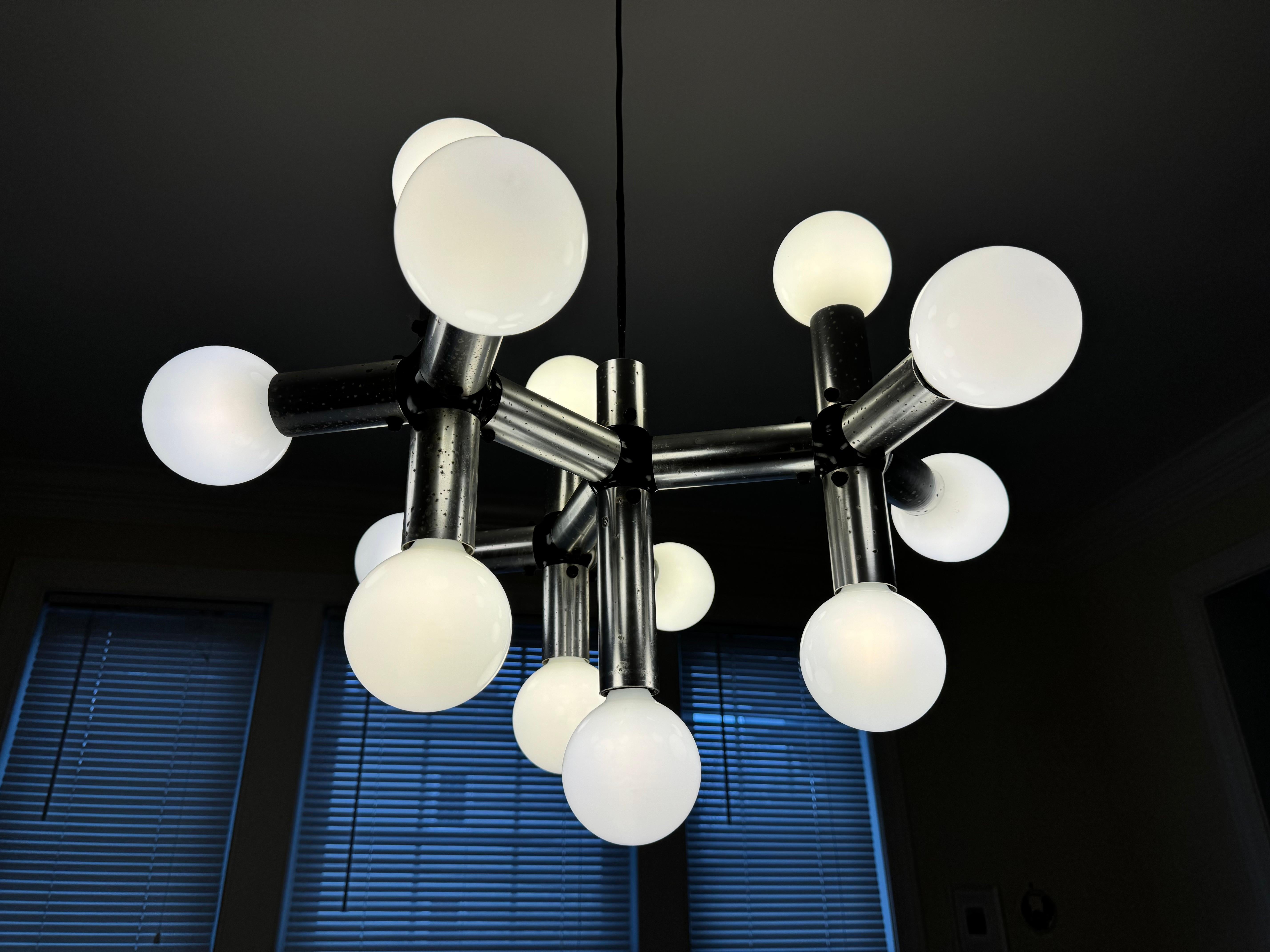 Atomic Pendant Lamp by Trix & Robert Haussmann for Swiss Lamp International  In Fair Condition For Sale In Centreville, VA