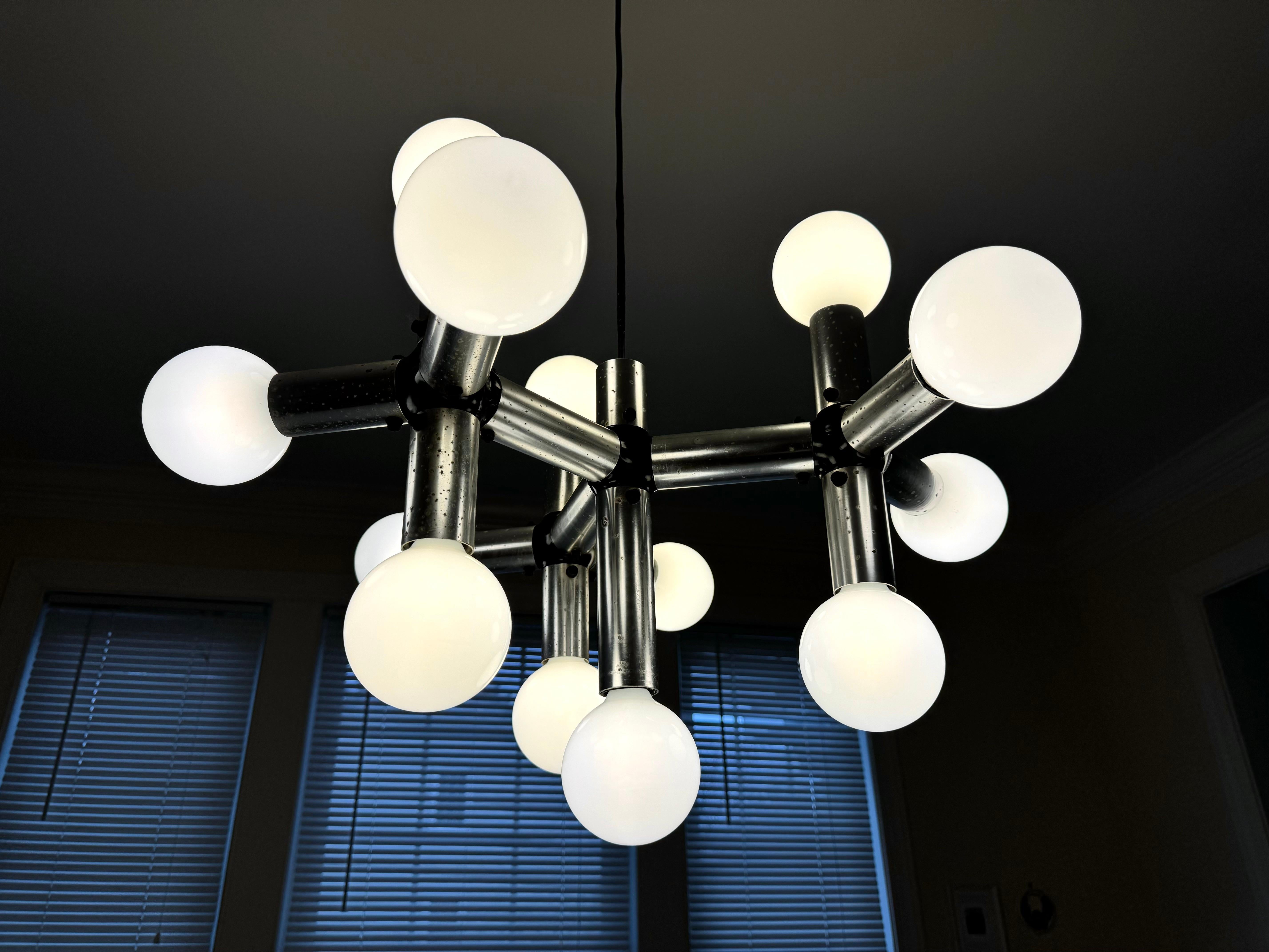 Mid-20th Century Atomic Pendant Lamp by Trix & Robert Haussmann for Swiss Lamp International For Sale