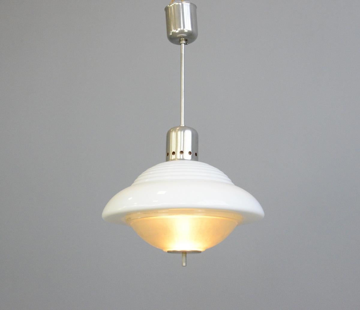 Bauhaus Atomic Pendant Light by Siemens, circa 1950s