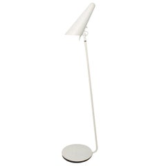 Retro Atomic Space Age White Cone Head Tension Pole Floor Lamp Eames Style