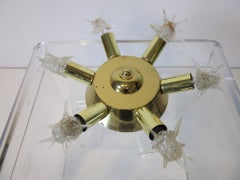 Atomic Starburst Brass Ceiling Fixture