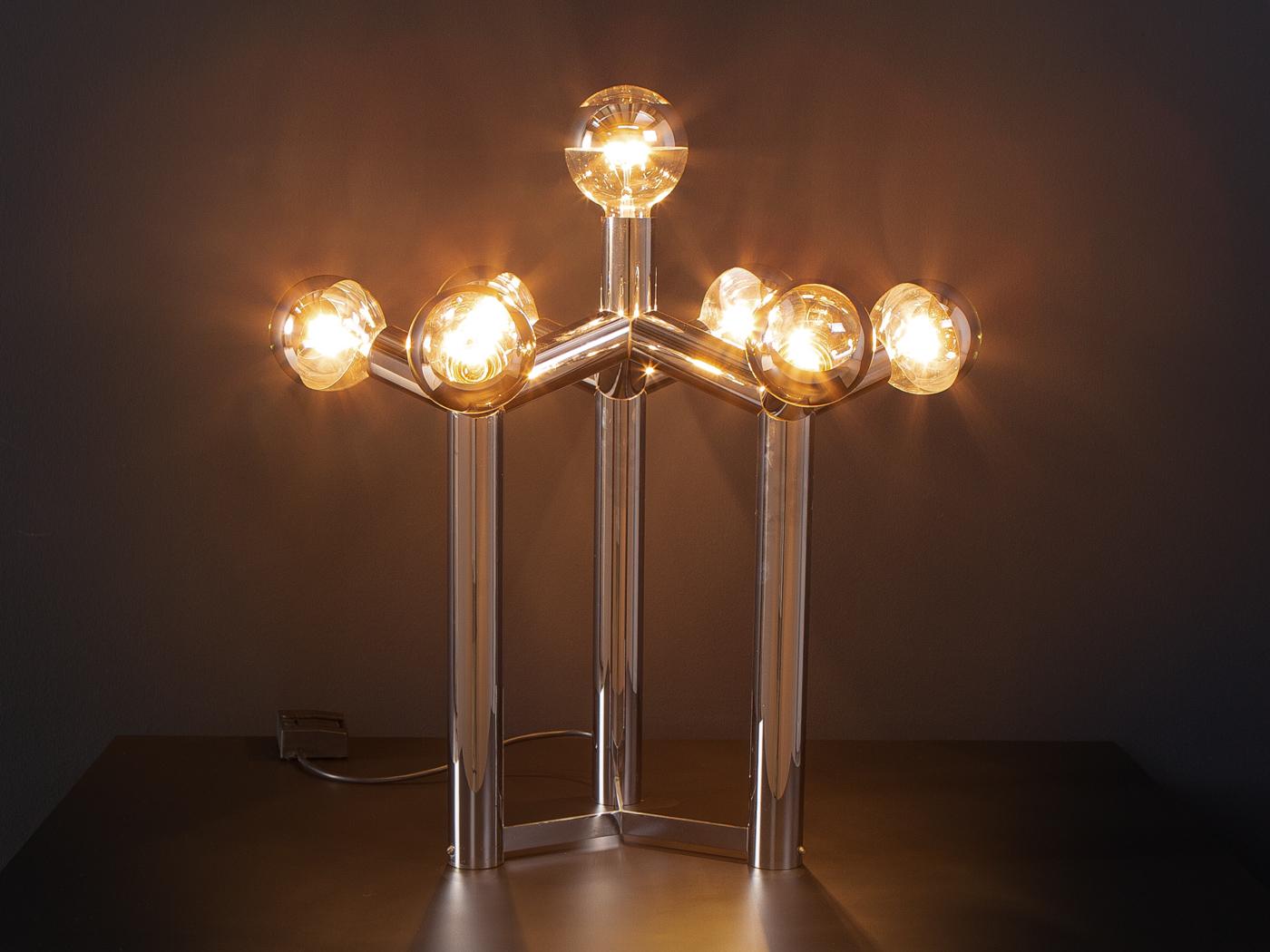 Austrian Atomic Table Lamp by J.T. Kalmar For Sale