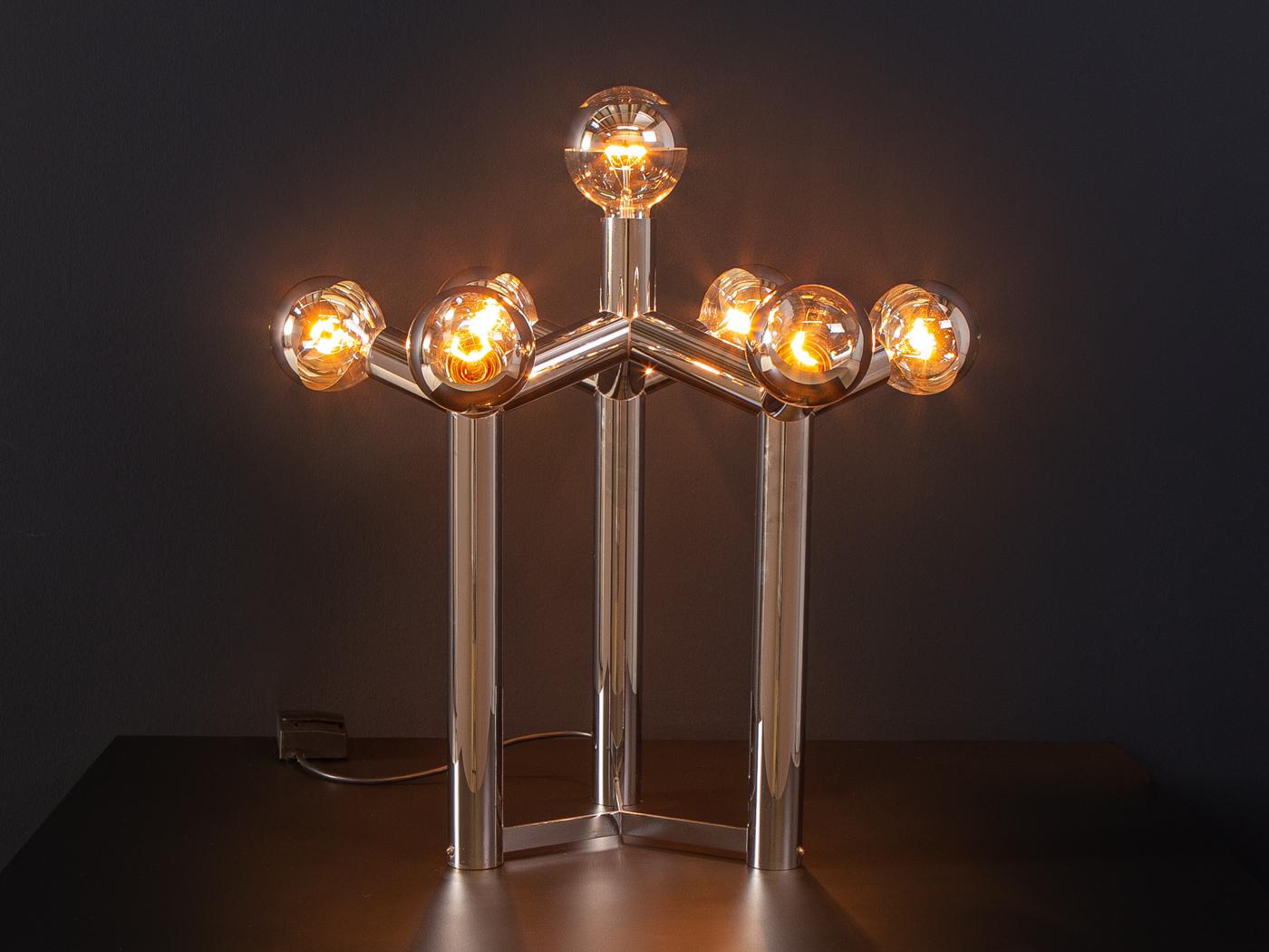 Atomic Table Lamp by J.T. Kalmar In Good Condition For Sale In Neuss, NW