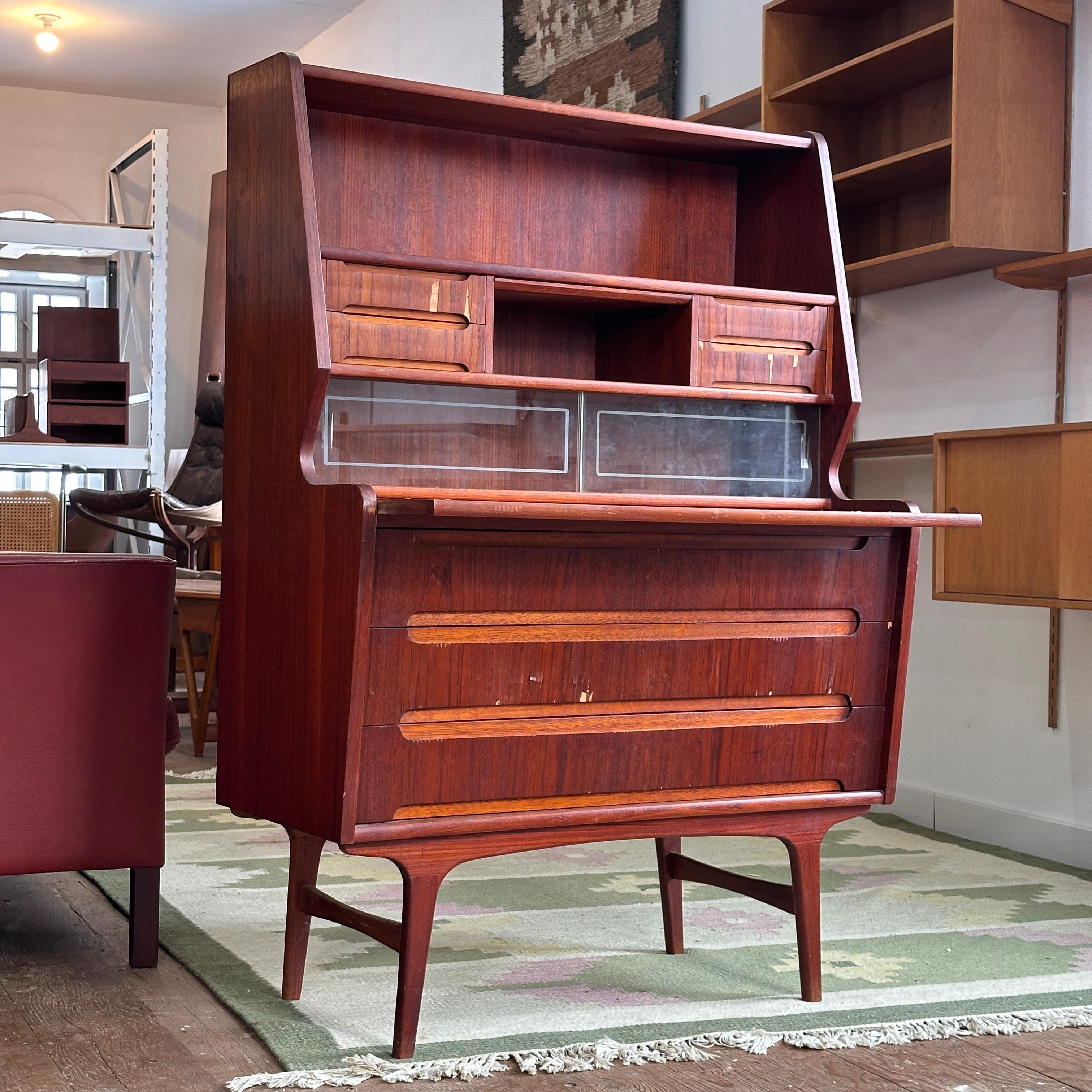 Danese Ufficio/scrivania Atomic in teak in vendita