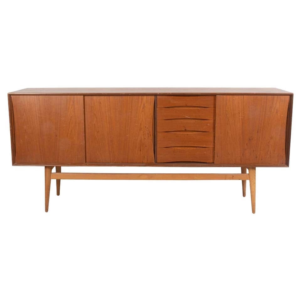 Refinished Two-Tier Atomic Boomerang Midcentury Danish Sideboard or ...