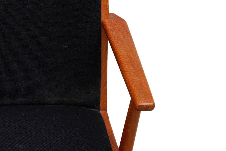 Mid-Century Modern Atomic Teak Rocking Chair By Holger Georg Jensen For Sale