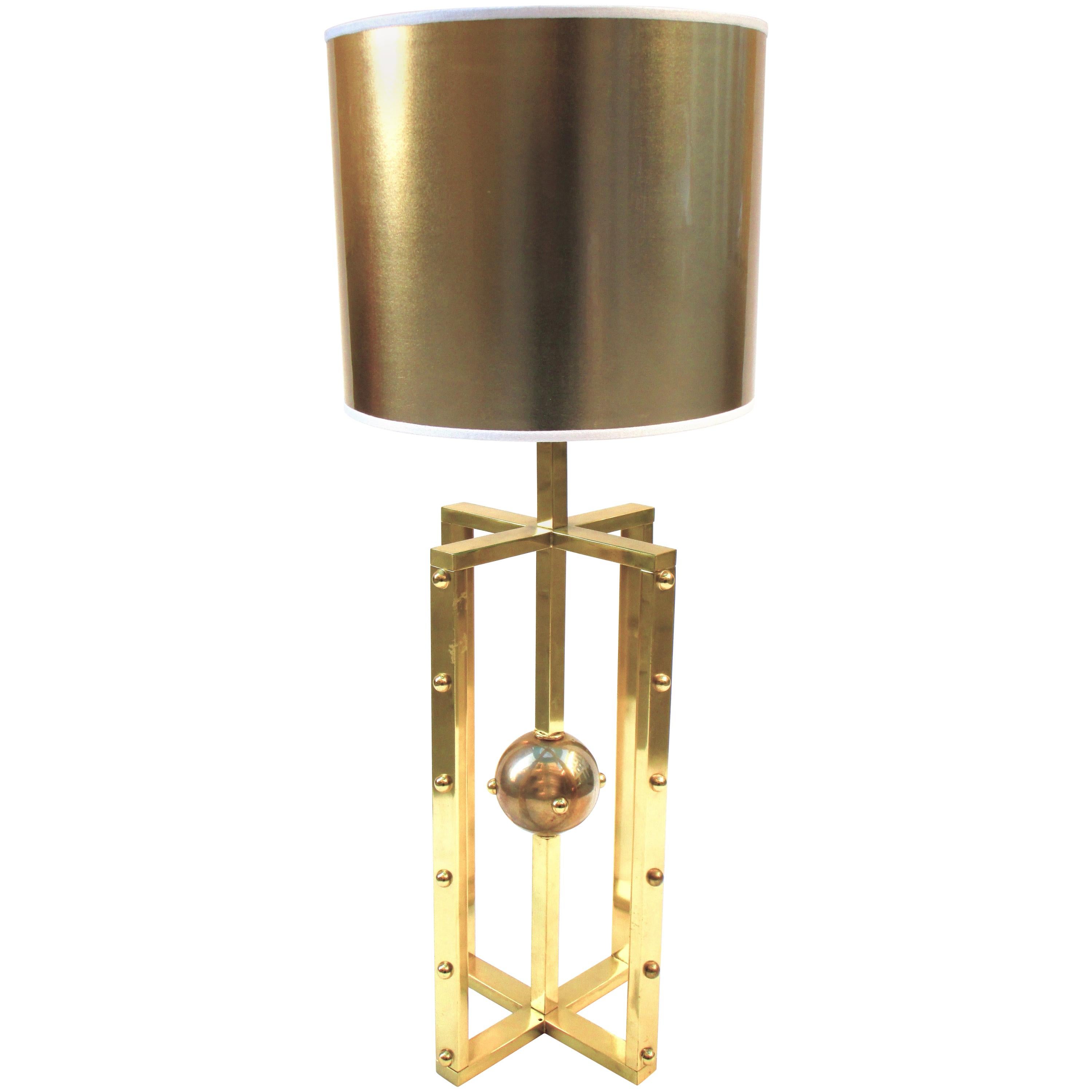 Atomo Lamp in Brass, Handmade in Italy For Sale