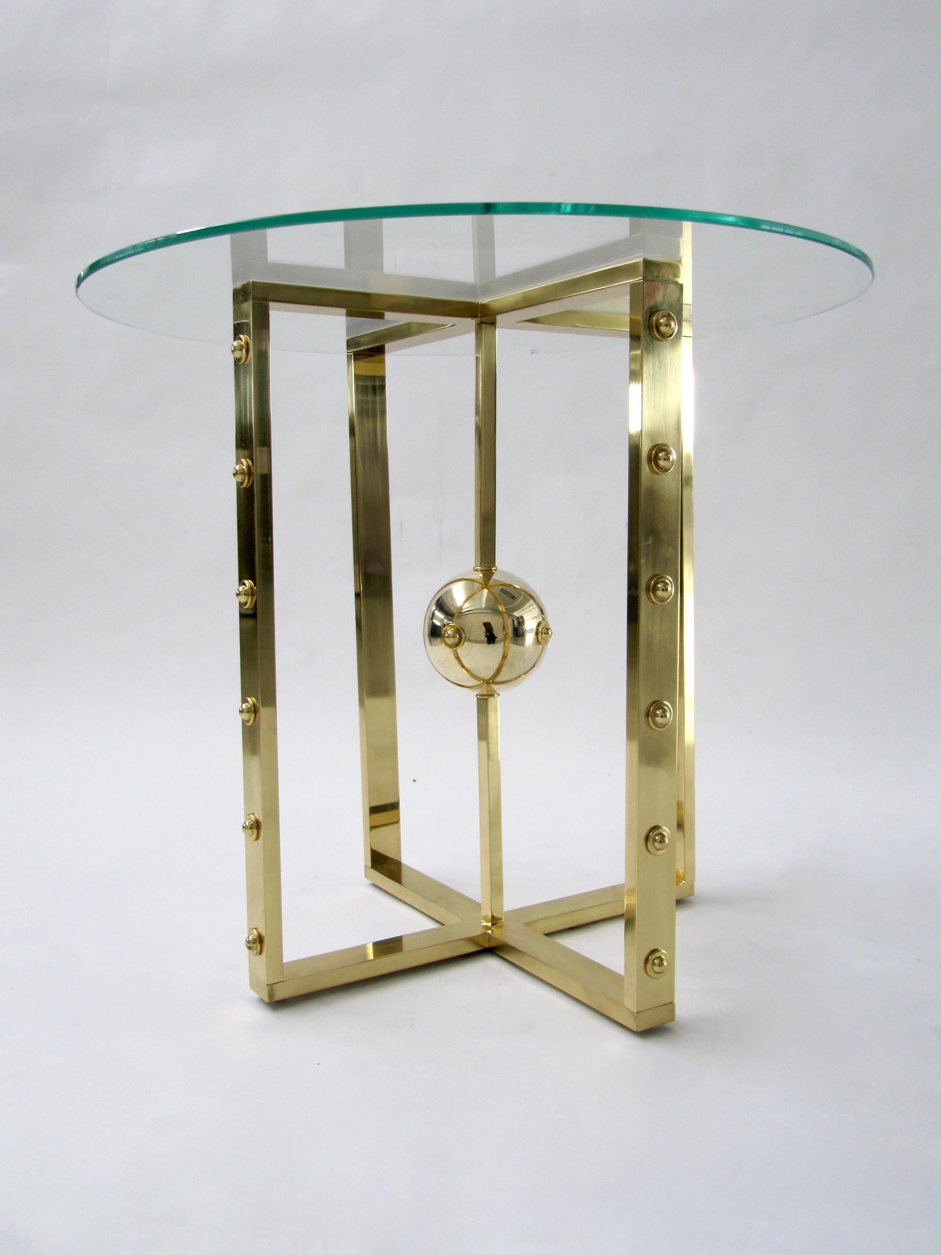 Other Atomo Table in Brass, Made in Italy For Sale