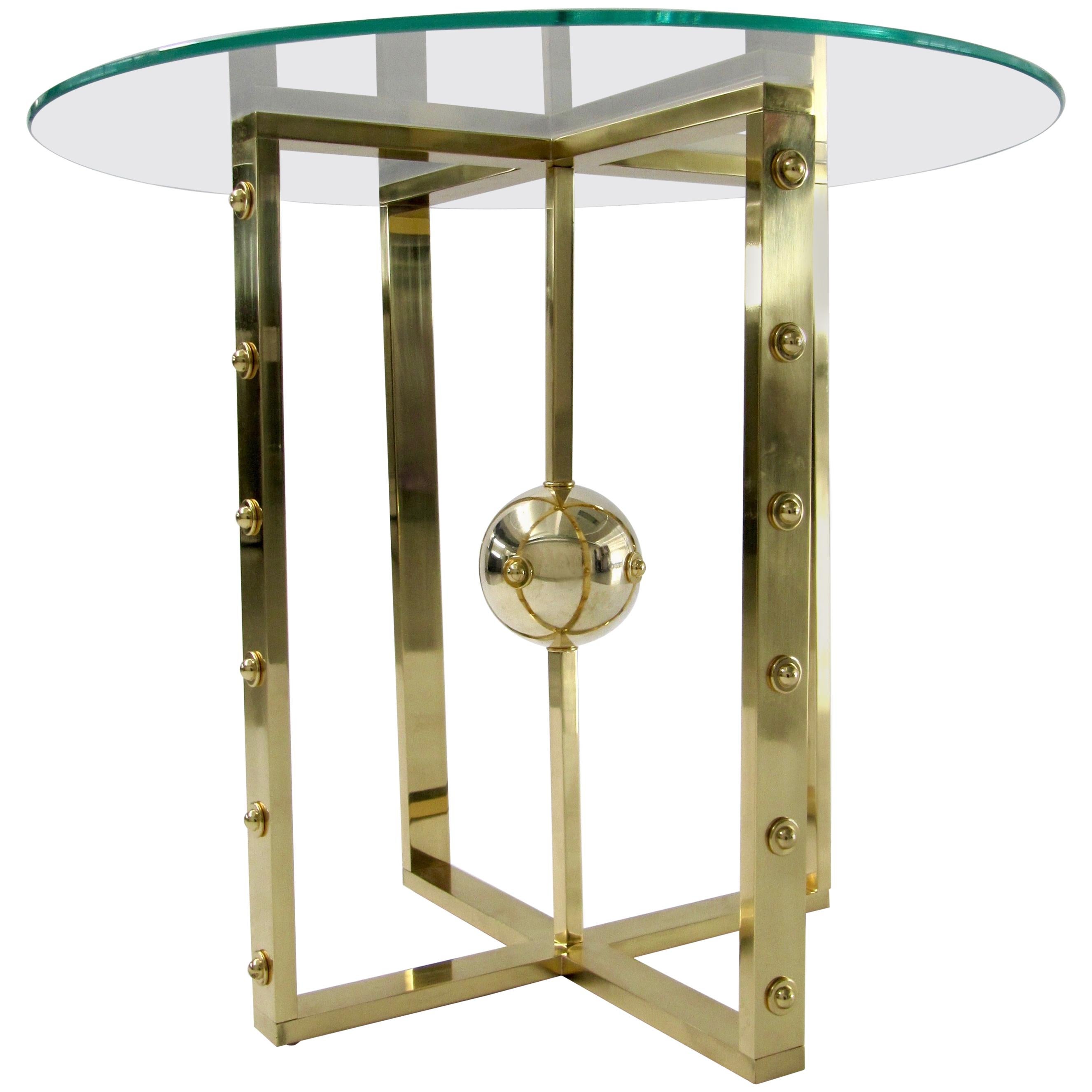 Atomo Table in Brass, Made in Italy For Sale