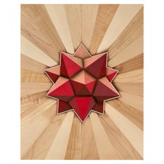 ""ATOMS OF THE UNIVERSE" Intarsienkunst von Emma Wood of the  B w o d p o p  Studio
