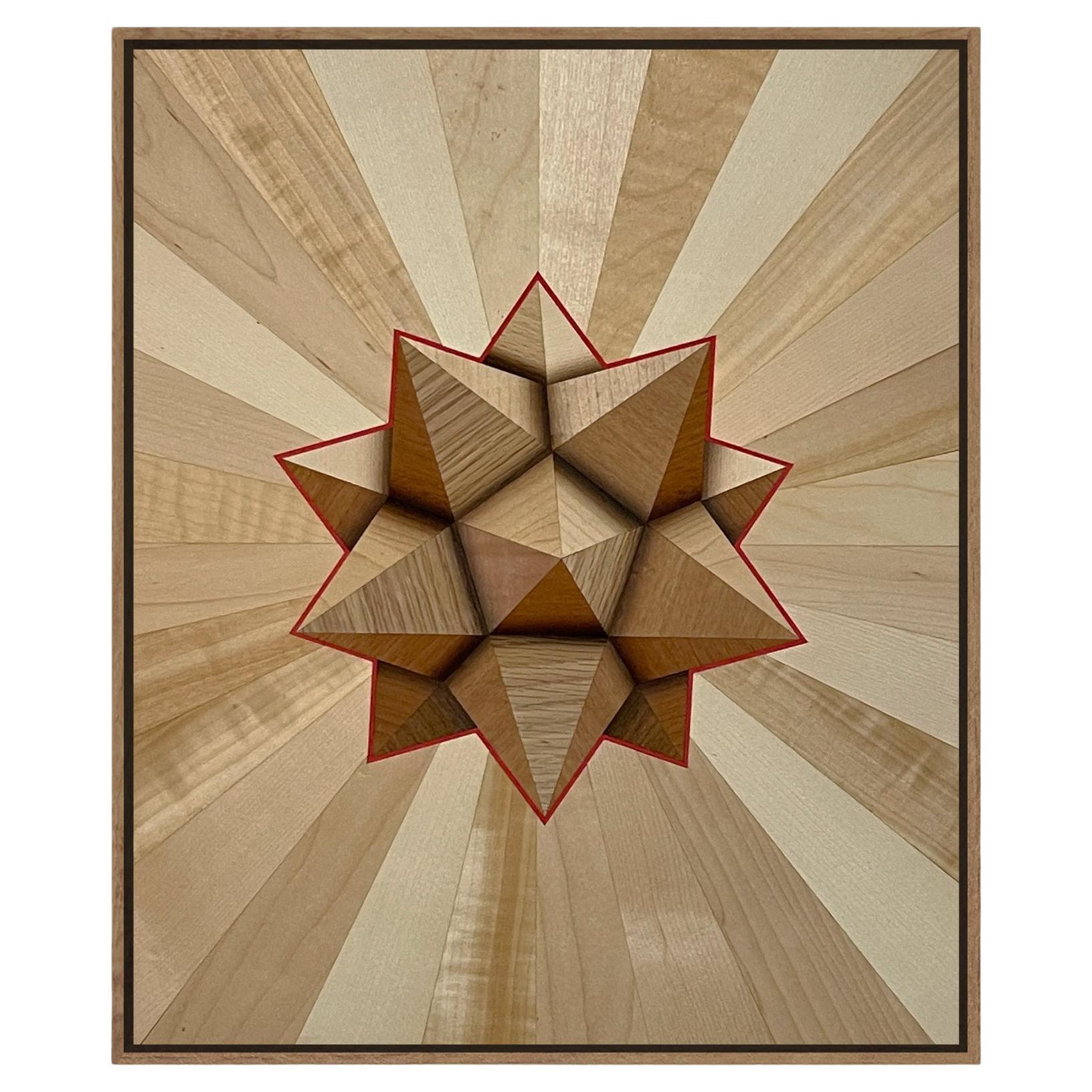 "ATOMS OF THE UNIVERSE" Marquetry Art by Emma Wood - w o o d p o p  Studio For Sale