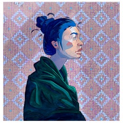 Atonement von James Mattison, 36x36, Öl auf Leinwand aus Holz, 2021