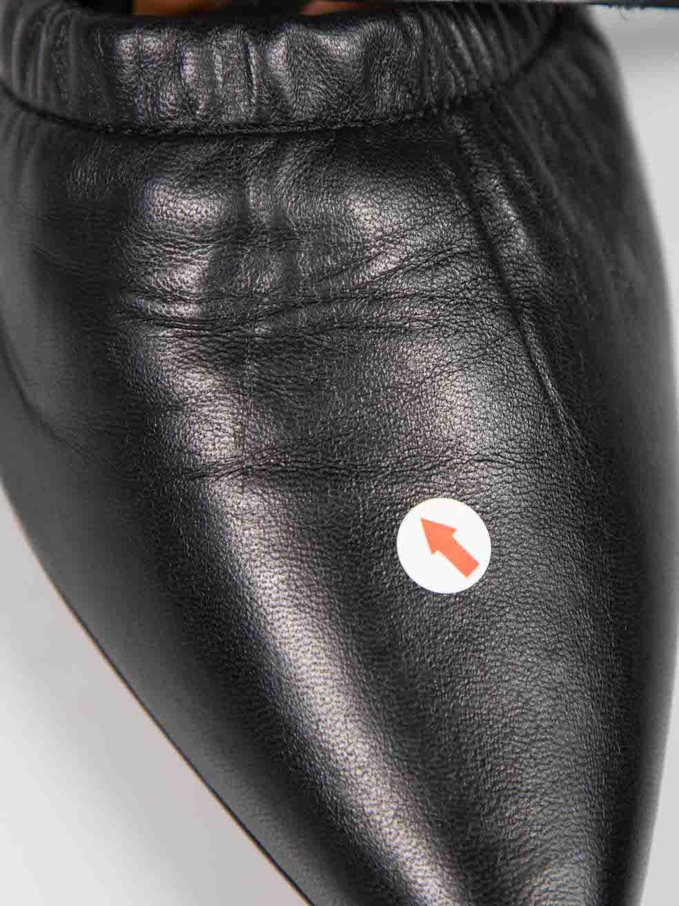 ATP Atelier Chaussures à talons pointus en cuir noir Maida Taille IT 38 en vente 1