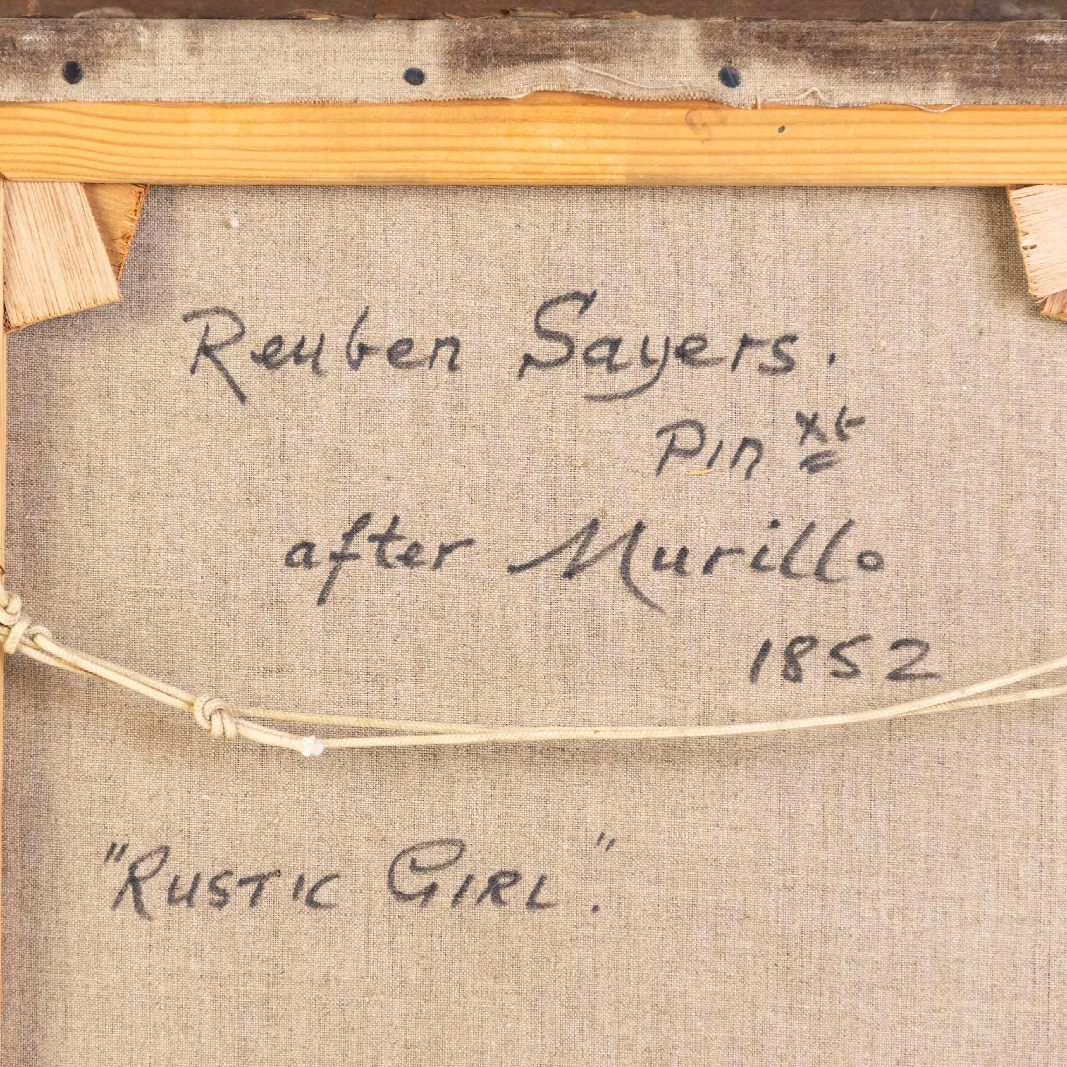 Atr zu Reuben Sayers (1815-1888) Porträt nach Bartolomé Esteban Murillo (Leinwand) im Angebot