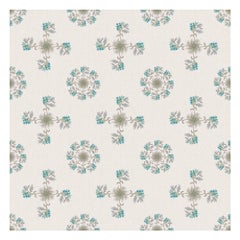 Atra Flower Wallpaper Geometric Botanical in Natural
