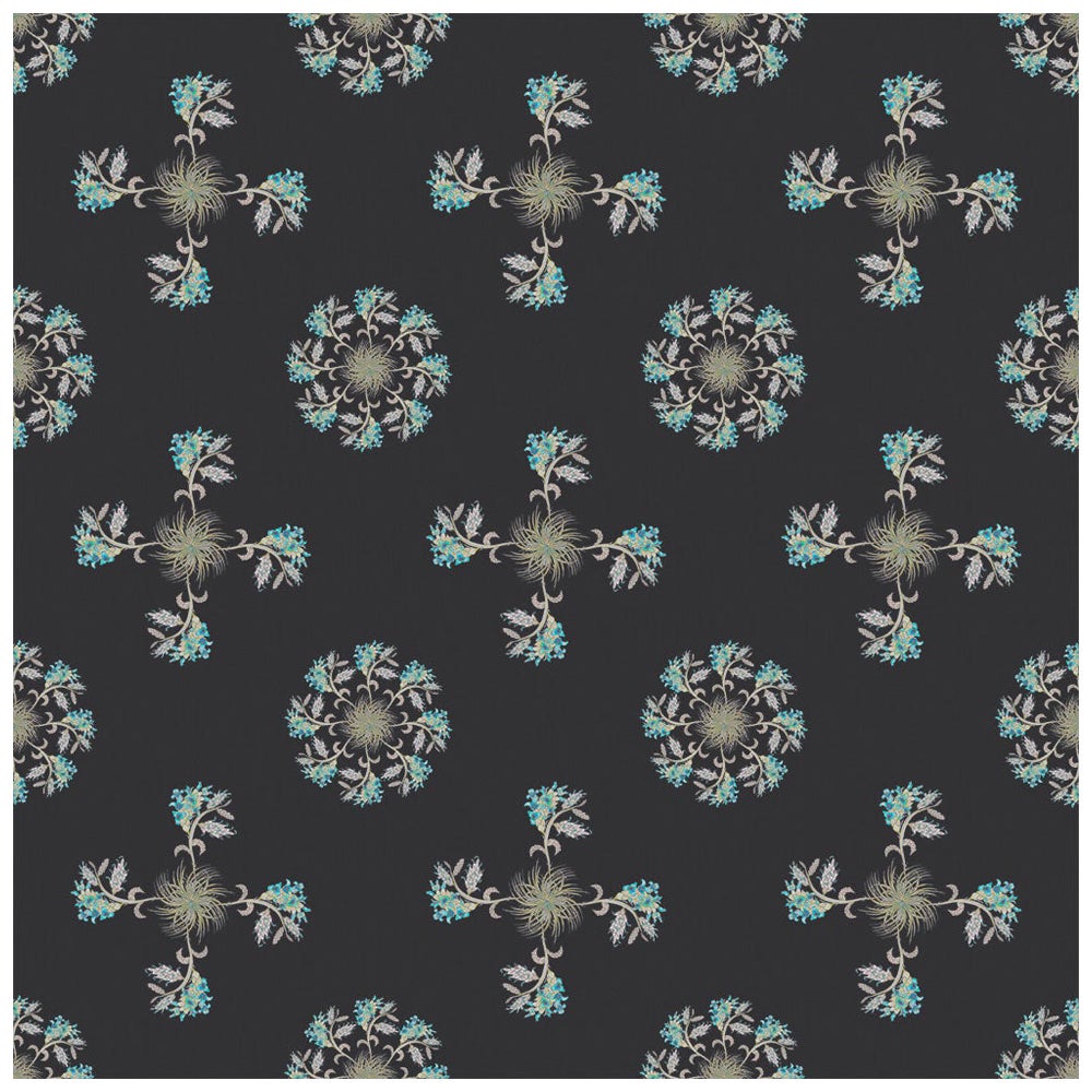 Papier peint Atra Flower Geometric Botanical en ardoise non couché