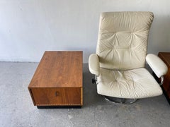 Atrib Adrian Pearsall Mid Century Walnut Side Cubed/ Rectangular Tables Cabinets