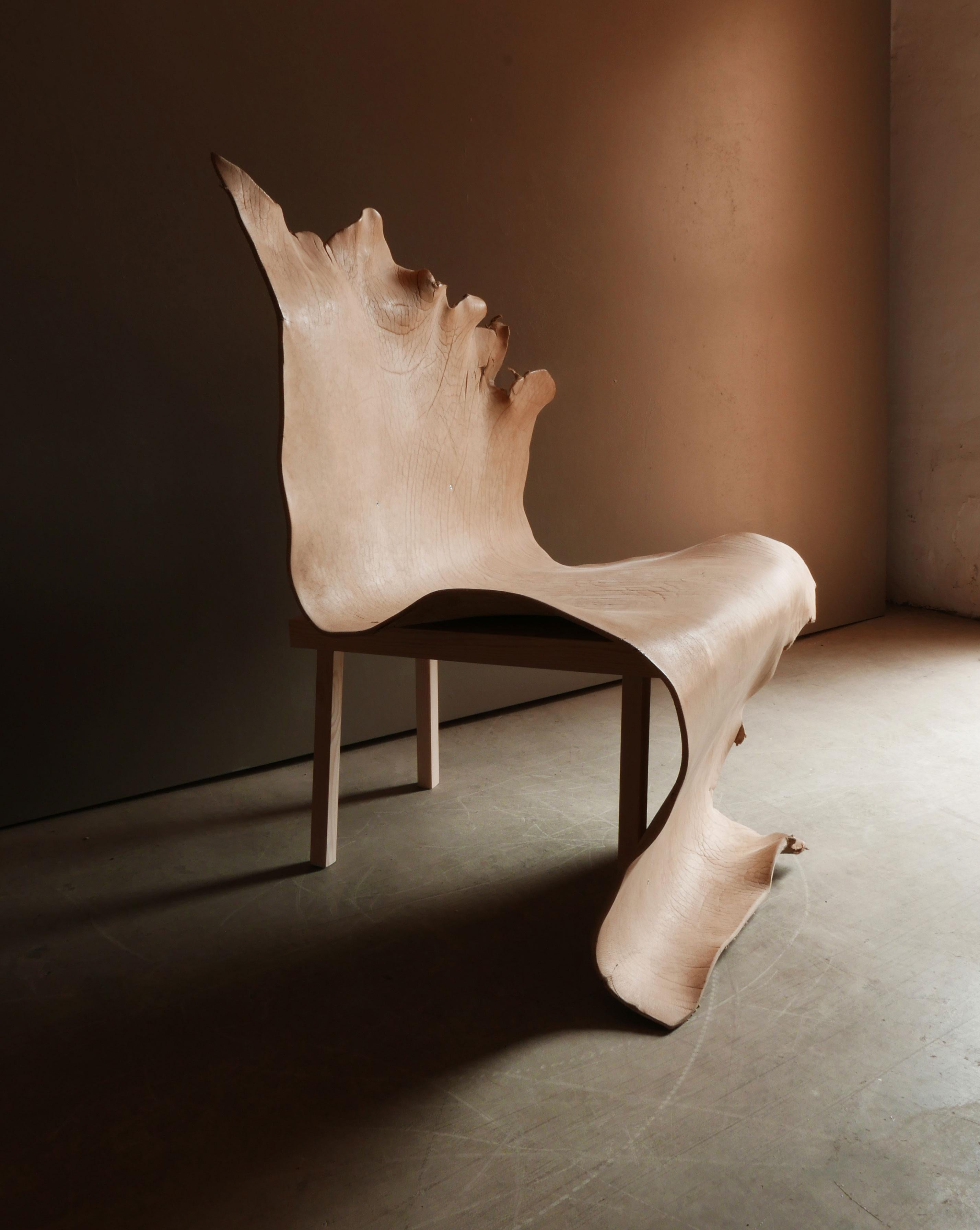 Spanish Atribut by Jordi Ribaudí, Buffalo Leather Sculptural Furniture For Sale