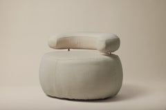 Atrio Vintage Roche Bobois Style Pouf Lounge Chair in Cashmere, 1970s