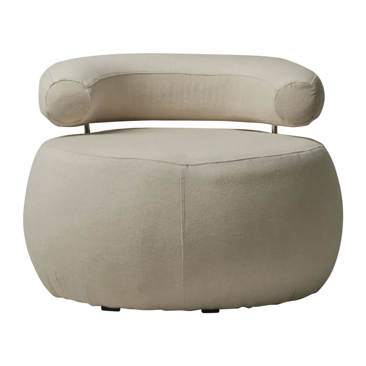 Atrio Vintage Roche Bobois Style Pouf Lounge Chair in Cashmere, 1970s For Sale