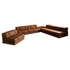 Atrium Sofa Living Room Set in Cognac Leather by Wittmann, Austria 1970s