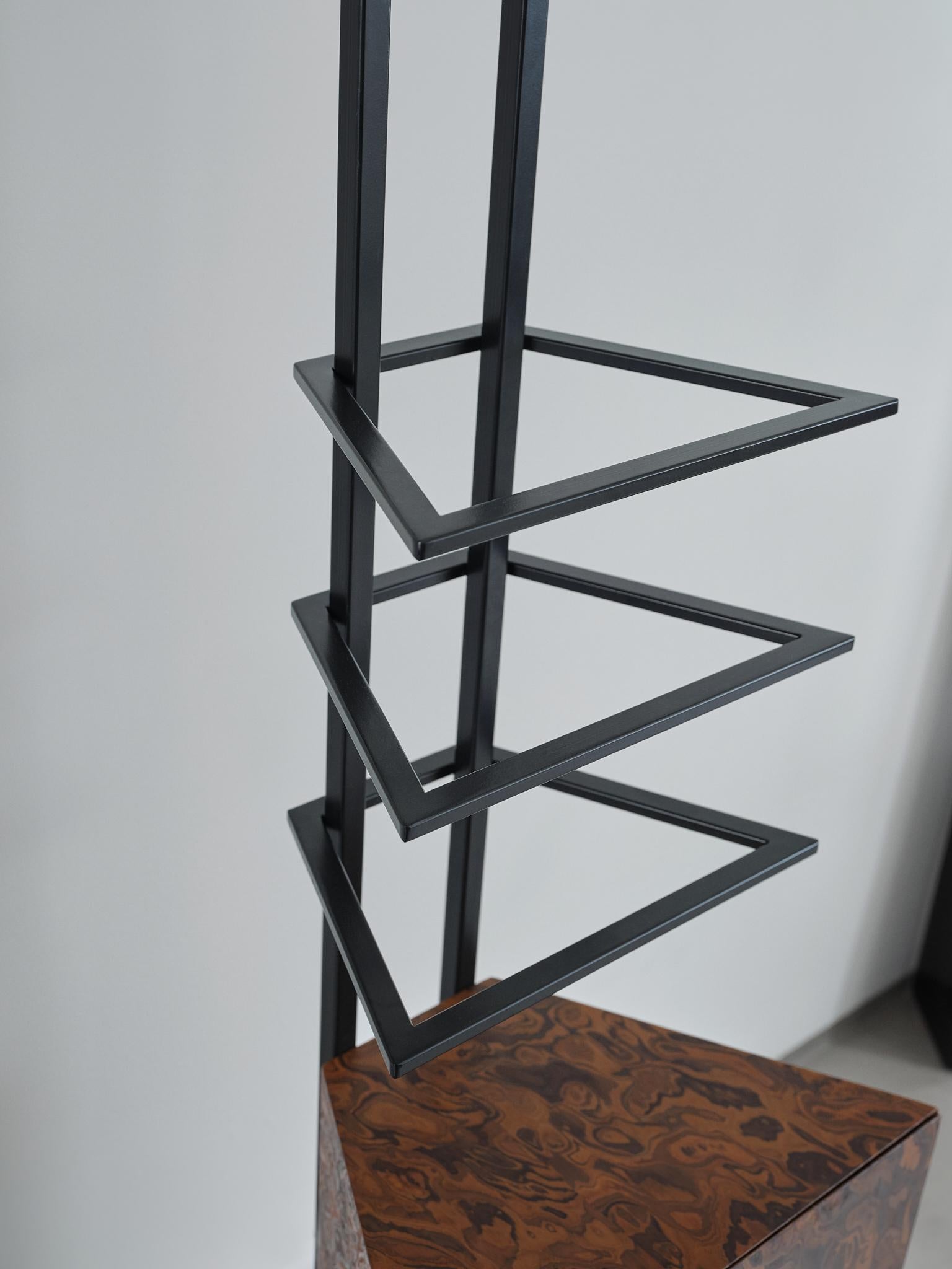 Metalwork Atrium, Wood and Metal Bookshelf, Studio Mohs For Sale