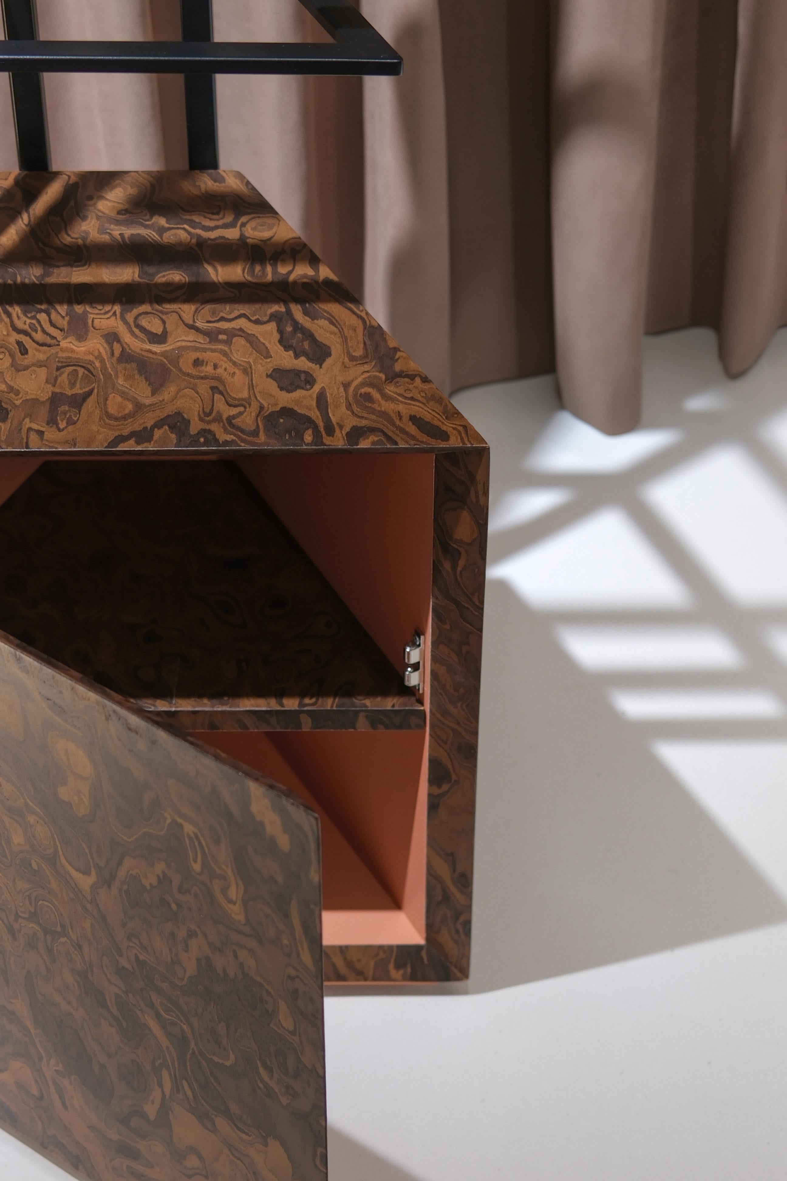 Atrium, Wood and Metal Bookshelf, Studio Mohs For Sale 1