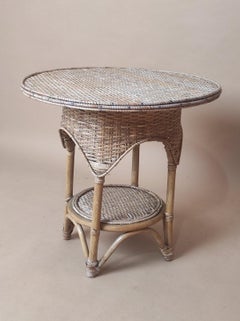 Arts and Crafts Wicker Coffee Table By Dryad and Co UK.1920s