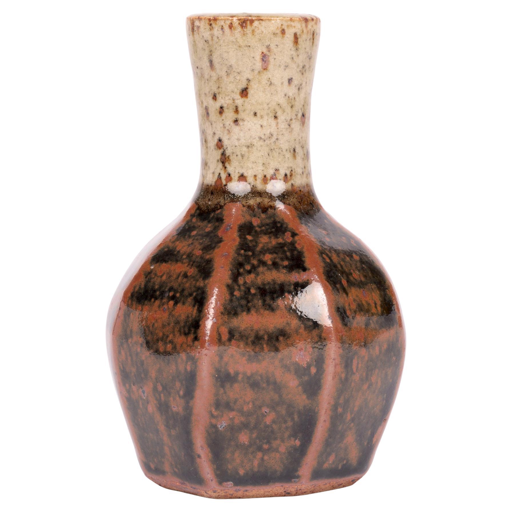 Atsuya Hamada Studio Pottery Faceted Bud Vase