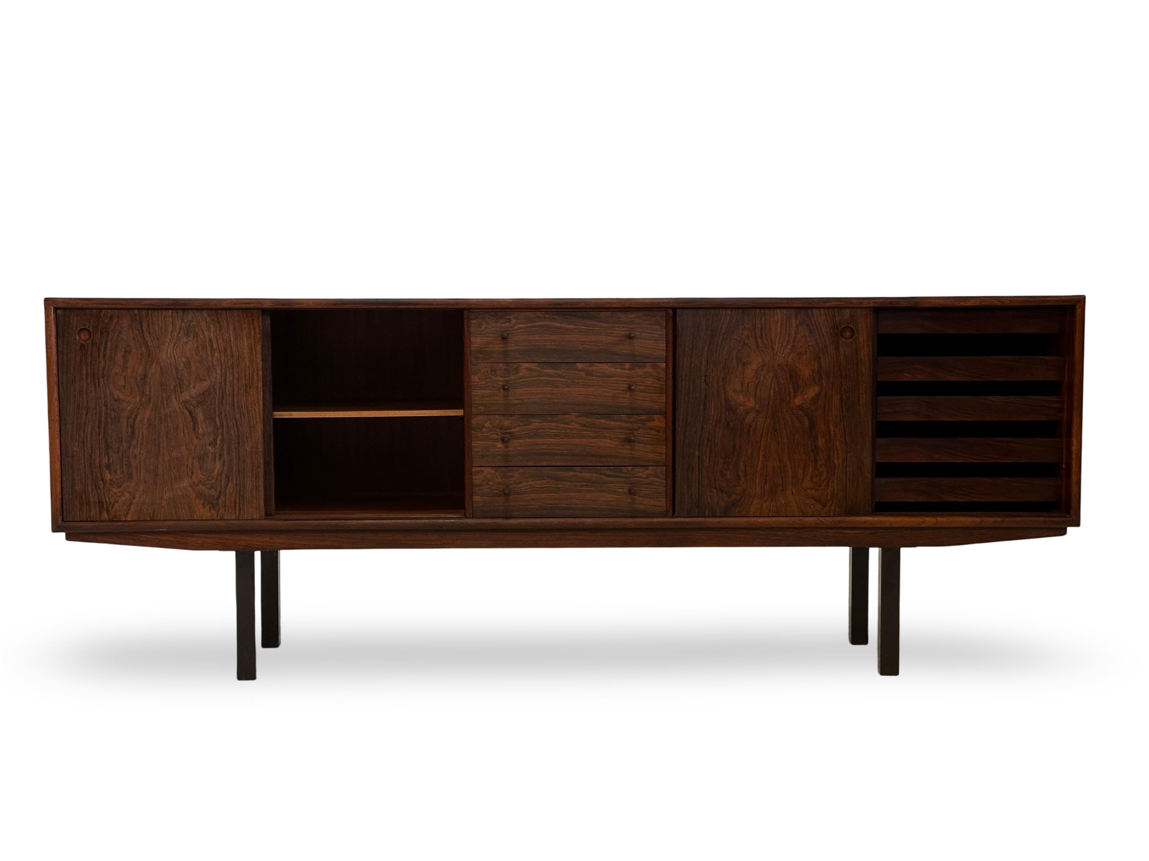 Scandinavian Modern Att. Arne Vodder, Sibast Furniture, Denmark. Original rosewood sideboard.