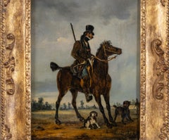 Att Carle Vernet (1758–1836), French Oil on Canvas Painting, Unlucky Hunter